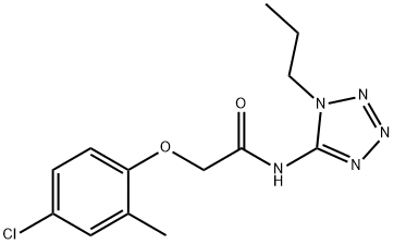 2-(4-chloro-2-methylphenoxy)-N-(1-propyl-1H-tetraazol-5-yl)acetamide Struktur