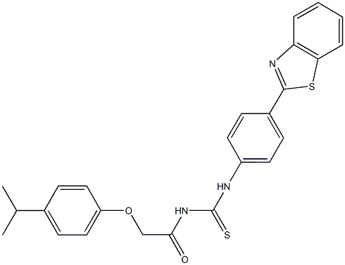 639054-78-7 N-[4-(1,3-benzothiazol-2-yl)phenyl]-N'-[(4-isopropylphenoxy)acetyl]thiourea