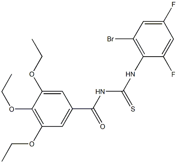 N-(2-bromo-4,6-difluorophenyl)-N'-(3,4,5-triethoxybenzoyl)thiourea|