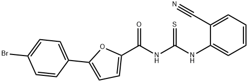 N-[5-(4-bromophenyl)-2-furoyl]-N'-(2-cyanophenyl)thiourea,639056-17-0,结构式