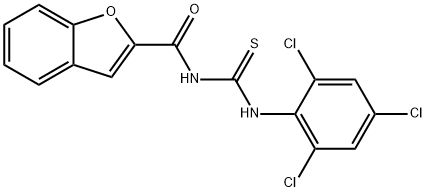 N-(1-benzofuran-2-ylcarbonyl)-N'-(2,4,6-trichlorophenyl)thiourea Structure