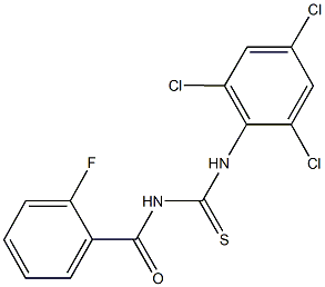 N-(2-fluorobenzoyl)-N'-(2,4,6-trichlorophenyl)thiourea Structure