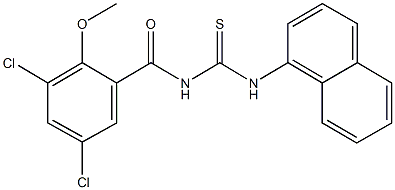 N-(3,5-dichloro-2-methoxybenzoyl)-N'-(1-naphthyl)thiourea Struktur