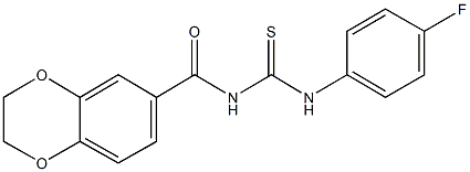 N-(2,3-dihydro-1,4-benzodioxin-6-ylcarbonyl)-N'-(4-fluorophenyl)thiourea,639057-52-6,结构式