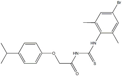 N-(4-bromo-2,6-dimethylphenyl)-N'-[(4-isopropylphenoxy)acetyl]thiourea Struktur