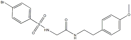 2-{[(4-bromophenyl)sulfonyl]amino}-N-[2-(4-methoxyphenyl)ethyl]acetamide Struktur