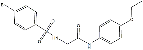 2-{[(4-bromophenyl)sulfonyl]amino}-N-(4-ethoxyphenyl)acetamide Structure