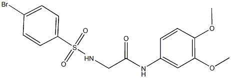 639789-02-9 2-{[(4-bromophenyl)sulfonyl]amino}-N-(3,4-dimethoxyphenyl)acetamide