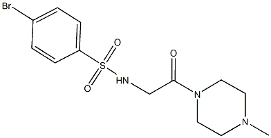 4-bromo-N-[2-(4-methyl-1-piperazinyl)-2-oxoethyl]benzenesulfonamide,639789-52-9,结构式