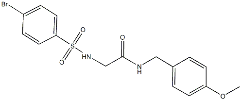 2-{[(4-bromophenyl)sulfonyl]amino}-N-(4-methoxybenzyl)acetamide Structure