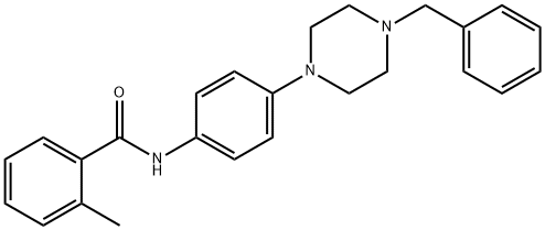 N-[4-(4-benzyl-1-piperazinyl)phenyl]-2-methylbenzamide Structure