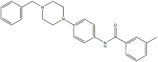 N-[4-(4-benzyl-1-piperazinyl)phenyl]-3-methylbenzamide Struktur