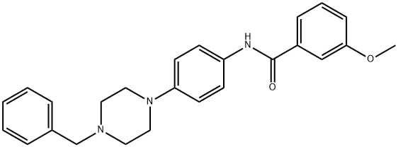 N-[4-(4-benzyl-1-piperazinyl)phenyl]-3-methoxybenzamide 化学構造式