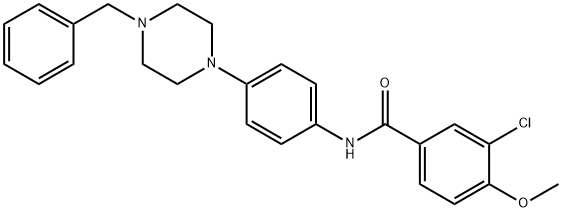 N-[4-(4-benzyl-1-piperazinyl)phenyl]-3-chloro-4-methoxybenzamide 结构式