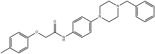 N-[4-(4-benzyl-1-piperazinyl)phenyl]-2-(4-methylphenoxy)acetamide Struktur