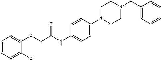 N-[4-(4-benzyl-1-piperazinyl)phenyl]-2-(2-chlorophenoxy)acetamide Structure