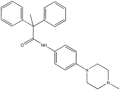 N-[4-(4-methyl-1-piperazinyl)phenyl]-2,2-diphenylpropanamide Structure