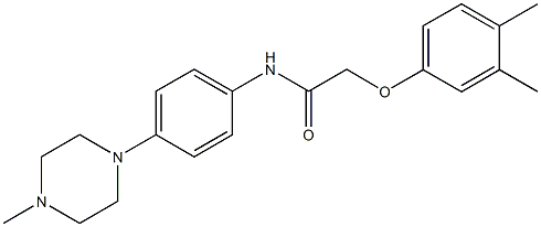 2-(3,4-dimethylphenoxy)-N-[4-(4-methyl-1-piperazinyl)phenyl]acetamide,640242-42-8,结构式