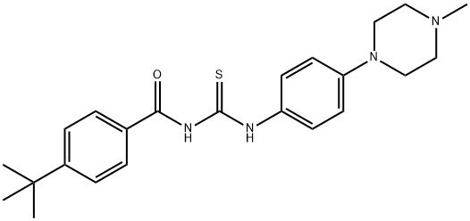 640244-26-4 N-(4-tert-butylbenzoyl)-N'-[4-(4-methyl-1-piperazinyl)phenyl]thiourea