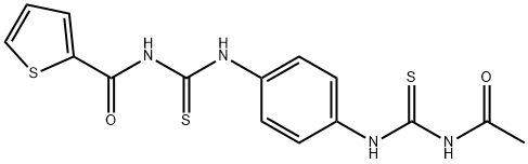 N-acetyl-N'-[4-({[(2-thienylcarbonyl)amino]carbothioyl}amino)phenyl]thiourea Struktur