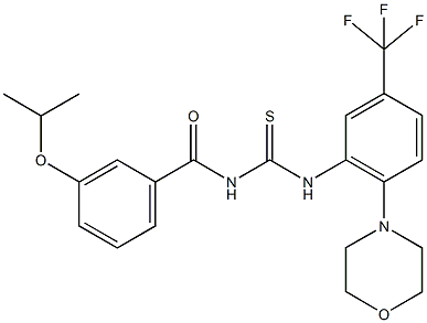 N-(3-isopropoxybenzoyl)-N'-[2-(4-morpholinyl)-5-(trifluoromethyl)phenyl]thiourea Structure