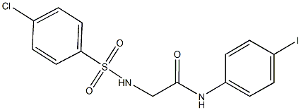 640257-00-7 2-{[(4-chlorophenyl)sulfonyl]amino}-N-(4-iodophenyl)acetamide
