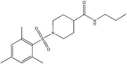 1-(mesitylsulfonyl)-N-propyl-4-piperidinecarboxamide Structure