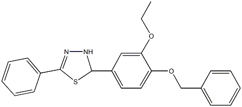 2-[4-(benzyloxy)-3-ethoxyphenyl]-5-phenyl-2,3-dihydro-1,3,4-thiadiazole|