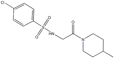 4-chloro-N-[2-(4-methyl-1-piperidinyl)-2-oxoethyl]benzenesulfonamide|