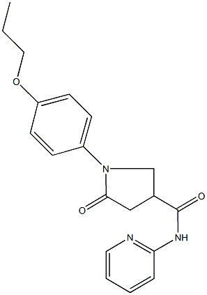 5-oxo-1-(4-propoxyphenyl)-N-(2-pyridinyl)-3-pyrrolidinecarboxamide 结构式