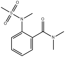 N,N-dimethyl-2-[methyl(methylsulfonyl)amino]benzamide 化学構造式