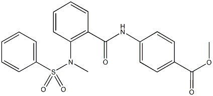 methyl 4-({2-[methyl(phenylsulfonyl)amino]benzoyl}amino)benzoate Structure