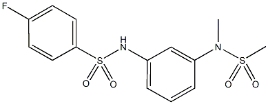 4-fluoro-N-{3-[methyl(methylsulfonyl)amino]phenyl}benzenesulfonamide Structure