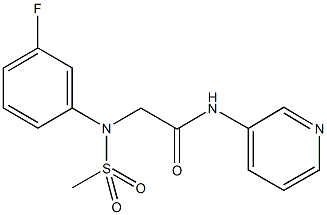 2-[3-fluoro(methylsulfonyl)anilino]-N-(3-pyridinyl)acetamide 结构式