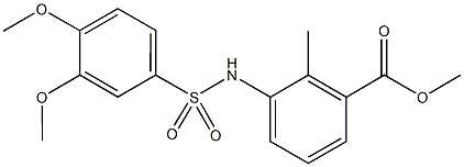 methyl 3-{[(3,4-dimethoxyphenyl)sulfonyl]amino}-2-methylbenzoate Structure