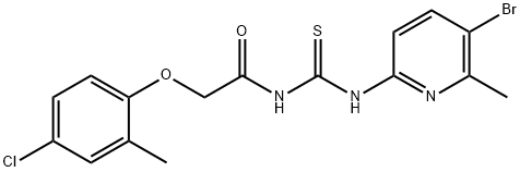 N-(5-bromo-6-methyl-2-pyridinyl)-N'-[(4-chloro-2-methylphenoxy)acetyl]thiourea Structure