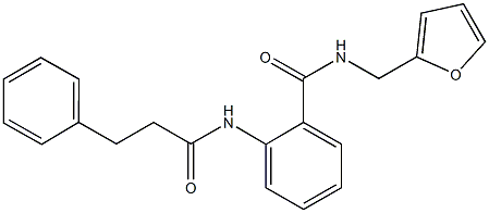 N-(2-furylmethyl)-2-[(3-phenylpropanoyl)amino]benzamide Struktur