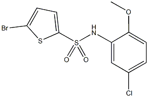 5-bromo-N-(5-chloro-2-methoxyphenyl)-2-thiophenesulfonamide Structure