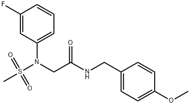 2-[3-fluoro(methylsulfonyl)anilino]-N-(4-methoxybenzyl)acetamide|