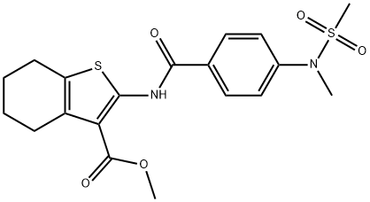methyl 2-({4-[methyl(methylsulfonyl)amino]benzoyl}amino)-4,5,6,7-tetrahydro-1-benzothiophene-3-carboxylate,641599-35-1,结构式