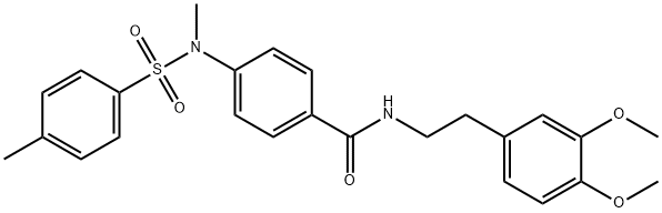 N-[2-(3,4-dimethoxyphenyl)ethyl]-4-{methyl[(4-methylphenyl)sulfonyl]amino}benzamide,641600-00-2,结构式