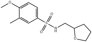 4-methoxy-3-methyl-N-(tetrahydro-2-furanylmethyl)benzenesulfonamide 化学構造式
