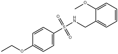 4-ethoxy-N-(2-methoxybenzyl)benzenesulfonamide 结构式