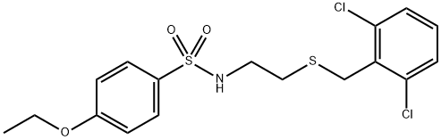 N-{2-[(2,6-dichlorobenzyl)sulfanyl]ethyl}-4-ethoxybenzenesulfonamide Structure