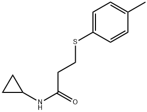 641602-69-9 N-cyclopropyl-3-[(4-methylphenyl)sulfanyl]propanamide