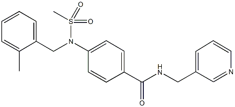 4-[(2-methylbenzyl)(methylsulfonyl)amino]-N-(3-pyridinylmethyl)benzamide Struktur