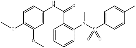 N-(3,4-dimethoxyphenyl)-2-{methyl[(4-methylphenyl)sulfonyl]amino}benzamide Structure