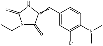 5-[3-bromo-4-(dimethylamino)benzylidene]-3-ethyl-2,4-imidazolidinedione Structure