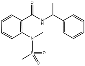 2-[methyl(methylsulfonyl)amino]-N-(1-phenylethyl)benzamide Structure