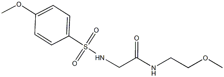 N-(2-methoxyethyl)-2-{[(4-methoxyphenyl)sulfonyl]amino}acetamide Struktur